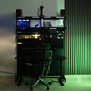 Simple hardware desk bookshelf combination beautiful girl