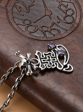 银聚点男S925纯银复古