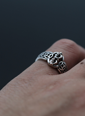 时尚饰品中国风招财小金刚戒指