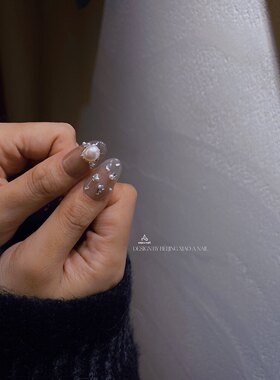 XIAO A NAIL出口迷你白色圆球形美甲珍珠不掉皮品质混装指甲饰品