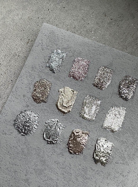 晃晃美甲 铂金胶 银色金属胶 爆闪凝胶 拉线胶 流光金 碎钻膏