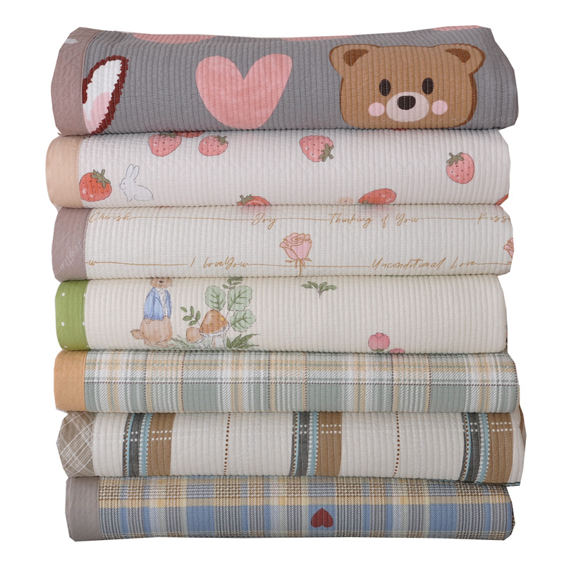 韩式斜纹全棉棉花绗缝水洗床盖床单床垫榻榻米垫子绗缝被四季垫子
