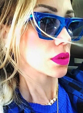 2022 new brand sunglasses Square glasses Personalized cat ey