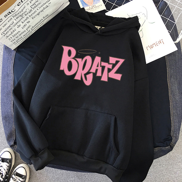 New Harajuku Autumn winter Sweatshirt Letter Bratz hoodie Wo - 图2