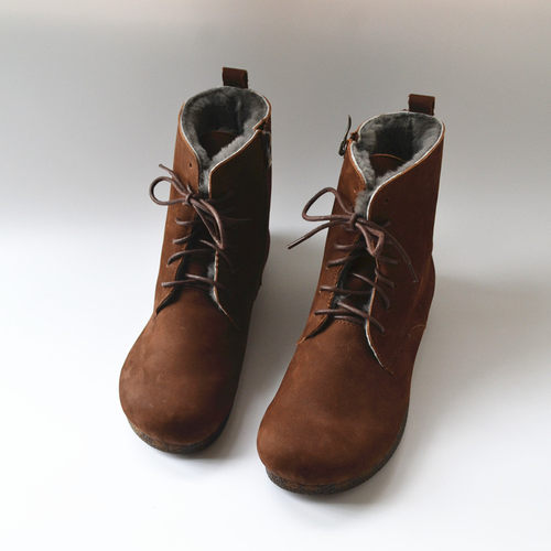 男保暖休闲软底大棉鞋真皮全羊毛纯雪地靴子柔软复古日系森系外贸 - 图1