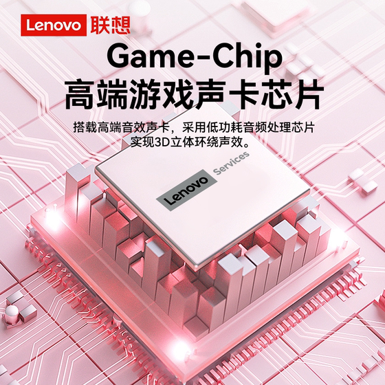 Lenovo联想头戴式耳机有线台式电脑笔记本电竞游戏专用耳麦带话筒