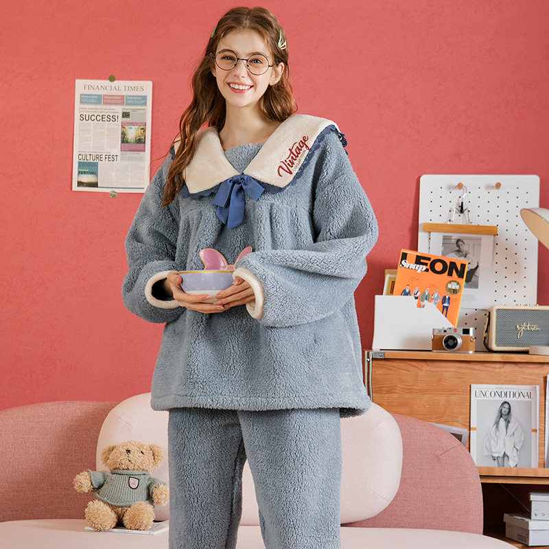 芬腾【速暖绒】秋冬季甜美北极绒睡衣 芬腾梦游仙境睡衣/家居服套装