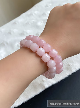 马达加斯加天然粉晶手链时尚饰品