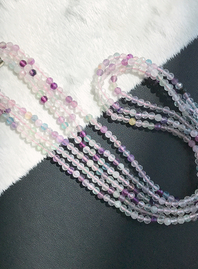 梦幻刻面磁扣水晶饰品彩萤石