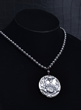 太赫兹牡丹花吊坠珠链能量石