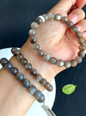 日光石黑骨干单圈手链一物一图