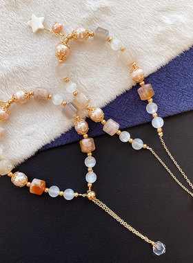 樱花玛瑙手链珍珠手串串珠饰品