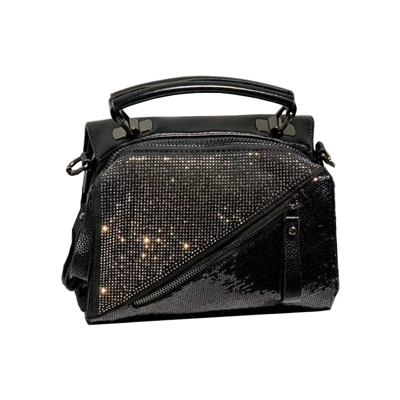 宽带烫钻手提包2020新款镶钻小方包软皮女包潮流亮片单肩包斜挎包,淘宝优惠券,粉丝福利购,淘宝优惠卷