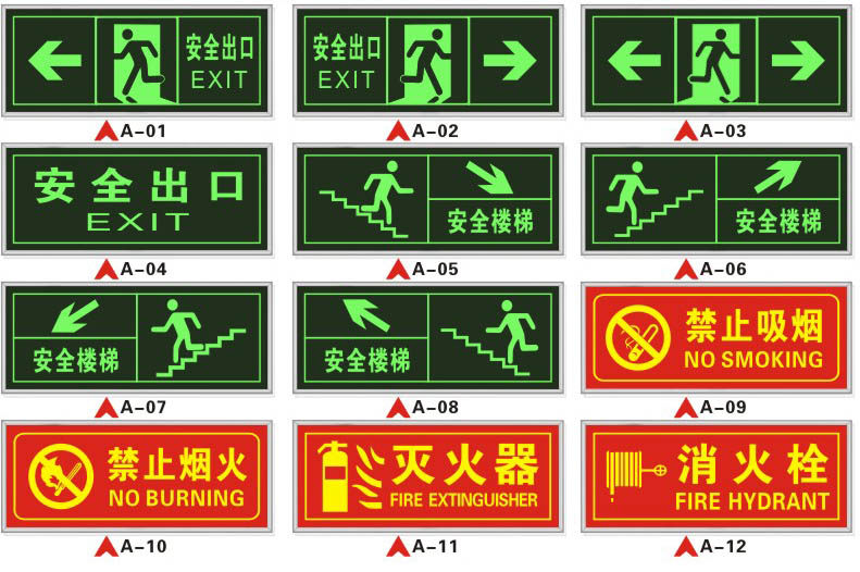 夜光安全出口指示牌夜光墙贴标识牌安全通道楼梯紧急出口墙贴,淘宝优惠券,粉丝福利购,淘宝优惠卷