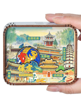 古寺钟楼文创八音盒摆件