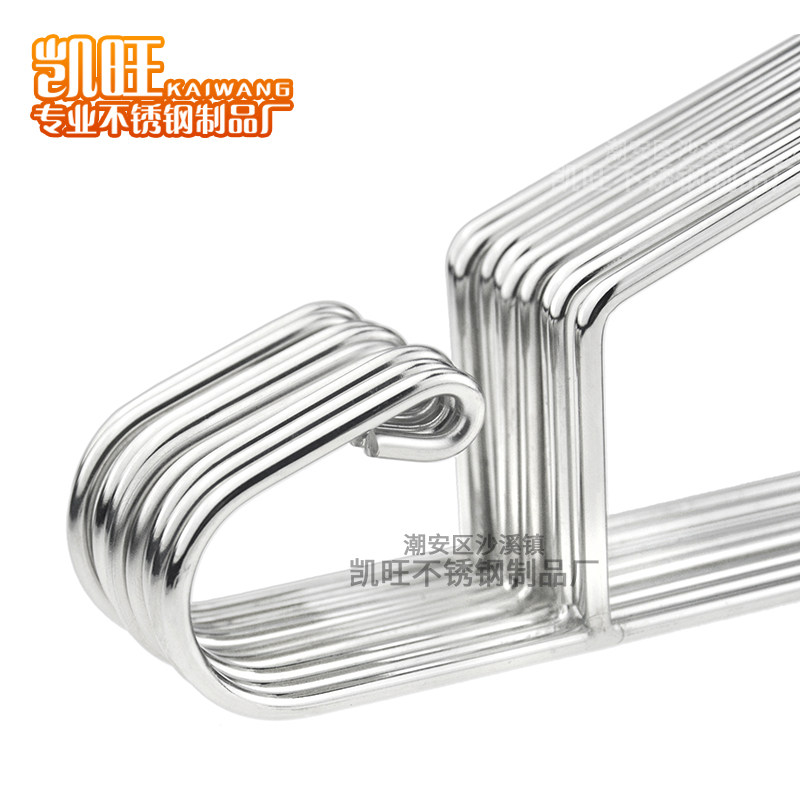 不锈钢衣架实心加粗防掉落多功能带钩子防滑衣挂裤子晾晒原创设计 - 图0