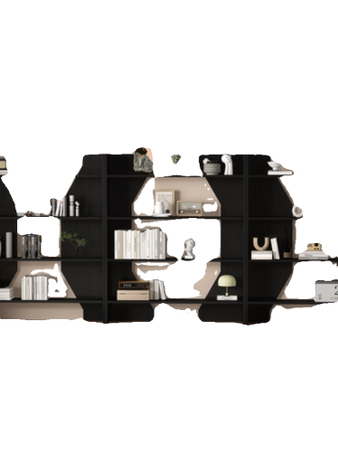 中古书架博古架摆件置物架现代简约客厅隔断架中式网红杂志展示架 - 图3