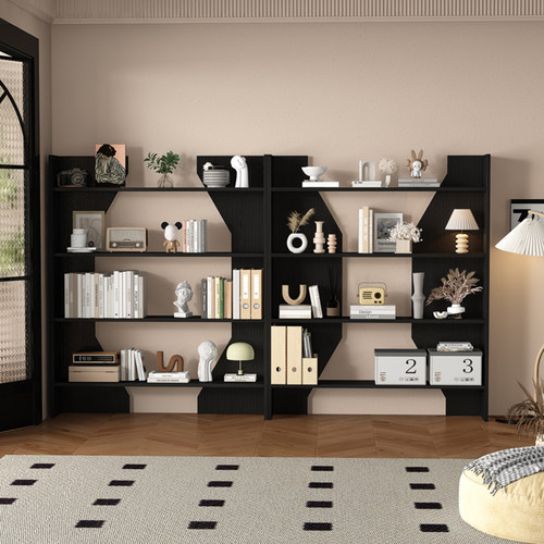 中古书架博古架摆件置物架现代简约客厅隔断架中式网红杂志展示架 - 图2