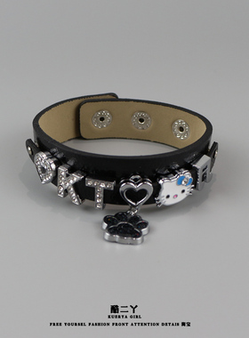 hellokitty水钻字母手环闺蜜手链