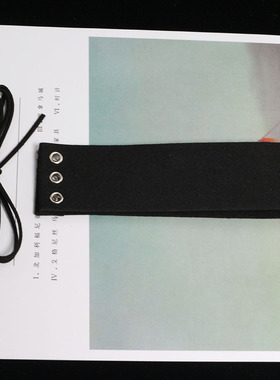 黑色颈环女颈带锁骨链遮颈纹饰品