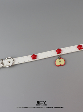 可爱苹果吊坠项链亚比脖子配饰