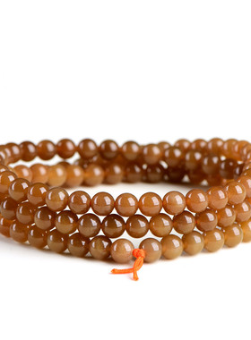 久雅水晶  天然糖料和田玉圆珠多圈 黄金糖料和田玉散珠手串 批发