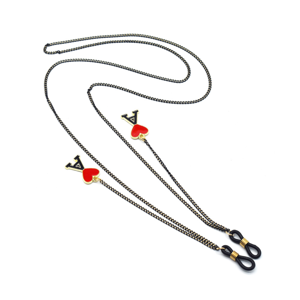 Clove 饼干人眼镜链流苏爱心十字架眼睛墨镜链潮男女创意太阳镜链 - 图0