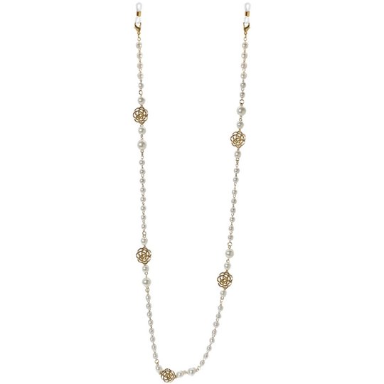 Clove 山茶花口罩链女潮款韩国眼镜挂脖链小众设计珍珠装饰挂链条