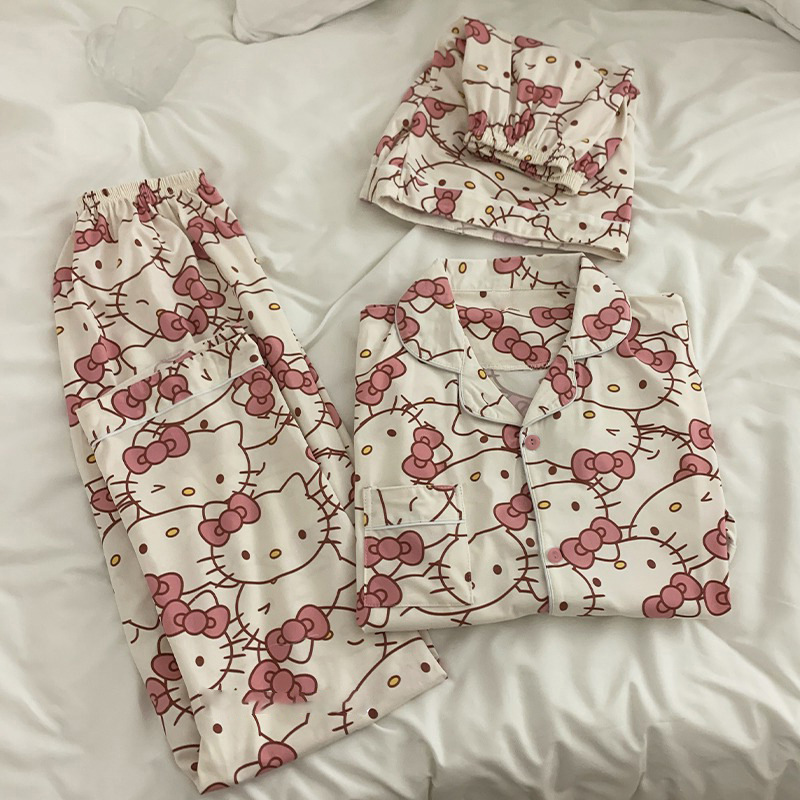 新款ins风凯蒂猫hellokitty家居服睡衣冬季女款可爱甜美现货绝美