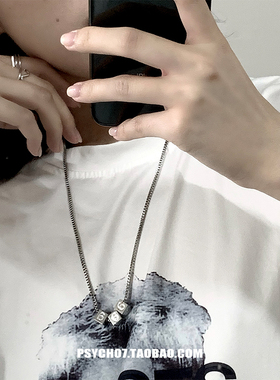 项链psycho7数字方块个性潮酷