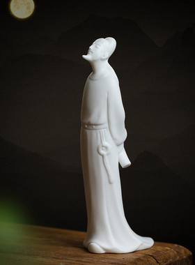 陶瓷新中式客厅书房玄关博古架