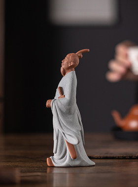 陶瓷历史人物屈原陶瓷雕像摆件新中式装饰品盆景假山造景工艺摆设