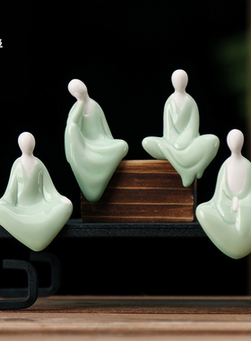 陶瓷诗仙李白无相佛扫地僧微摆件