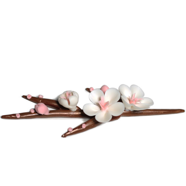 ຫັດຖະກໍາເຊລາມິກດອກໄມ້ plum magnolia mini