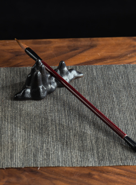 黑色陶瓷小假山摆件微景观鱼缸造景盆景装饰中式客厅玄关禅意摆设