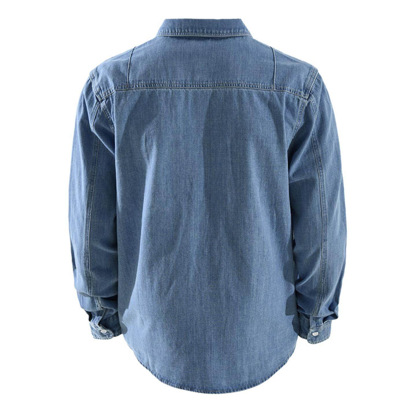 7957日系牛仔潮流长袖衬衫男士时尚百搭文艺休闲牛仔衬衫宽松上衣,淘宝优惠券,粉丝福利购,淘宝优惠卷