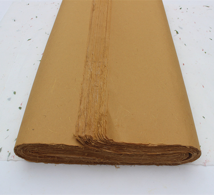 安徽宣纸四六尺深仿古纤维云龙加厚皮纸书法喜戴电商模特酿白酒特 - 图0