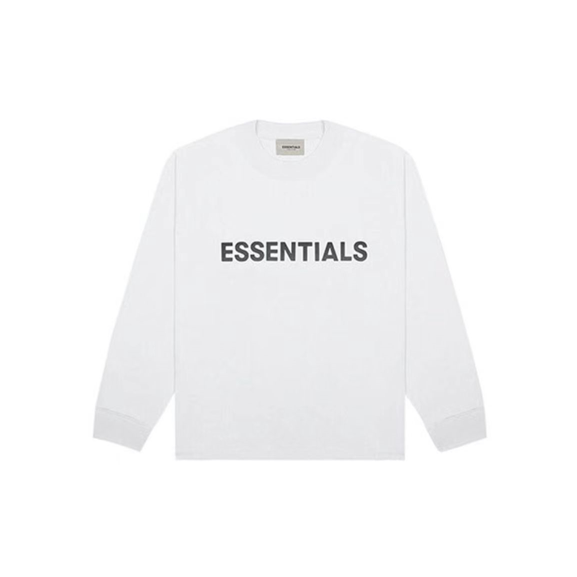 Fear Of God Essentials FOG胸前字母标语基础圆领套头长袖T恤男 - 图3