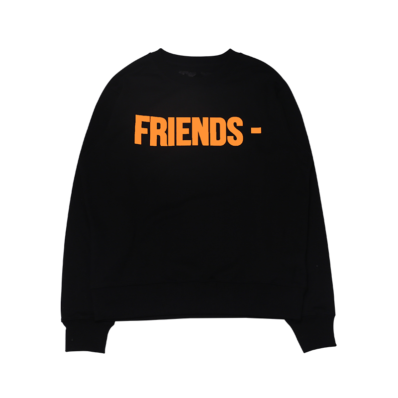 Vlone 潮牌POP UP游击店限定 FRIENDS情侣大V圆领无帽长袖卫衣男 - 图3