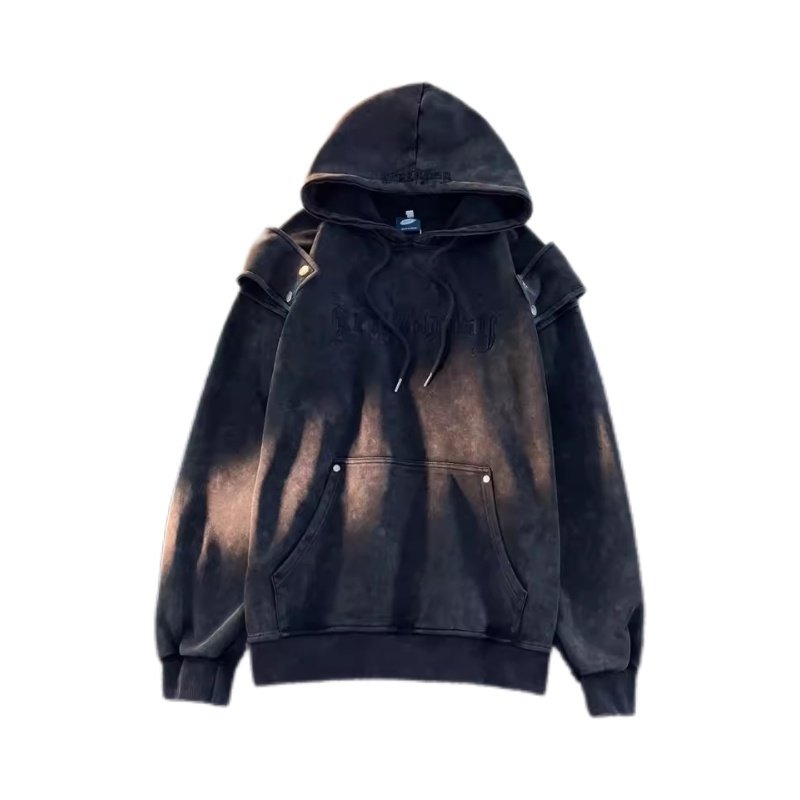 加绒美式复古大码刺绣字母卫衣男女小众宽松街头复古oversize情侣,淘宝优惠券,粉丝福利购,淘宝优惠卷