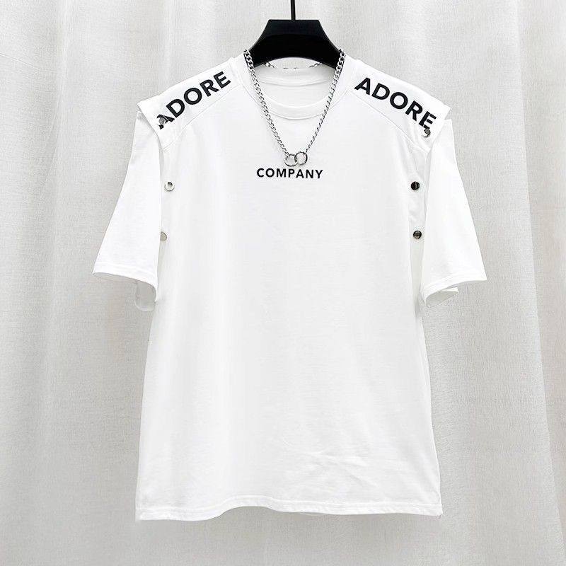 小众个性设计感拼接两种穿搭短袖T恤男女宽松情侣潮牌大码上衣夏,淘宝优惠券,粉丝福利购,淘宝优惠卷