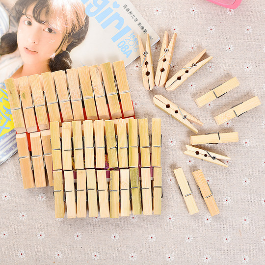 Natural high-quality bamboo wooden clips, windproof clips, large drying clips, clothes clips, small clips for drying socks, bamboo clips