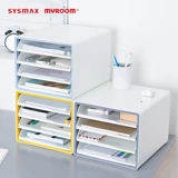 Южная Корея Sysmax четырехслойный много -функциональный открытый файл настольного компьютера Цвет пластикового ящика