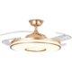 Ultra-thin fan light invisible ceiling fan light for home living room dining room bedroom Bluetooth speaker integrated chandelier with fan light