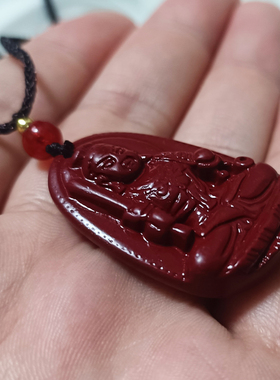 生肖龙年男女项链原矿朱砂