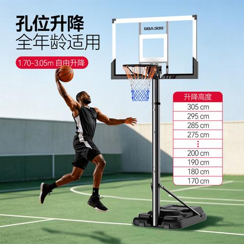 儿童家用篮球架青少年室内户外可升降可移动篮球框成人标准投篮架 - 图1