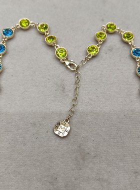 B12 满29元包邮  M打标玻璃钻项链