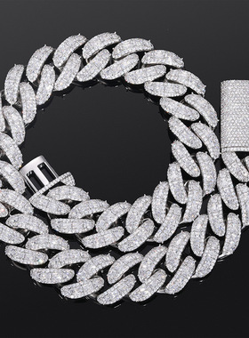 高质量25MM粗混镶泡泡古巴链