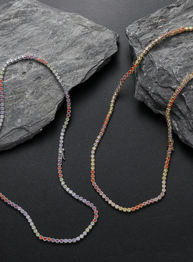 ICEBLING2.5MM彩色锆石网球项链