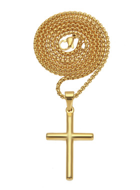 ICEBLING镀金金色十字架项链